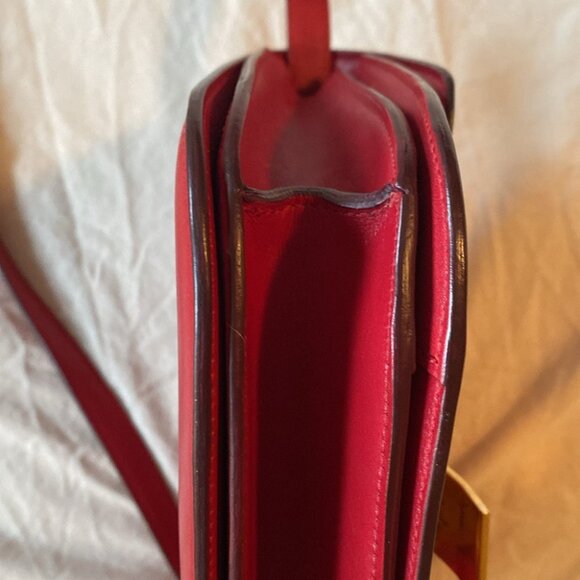SOLD CÉLINE Calfskin Box Bag | Red | Medium - Picture 14 of 16